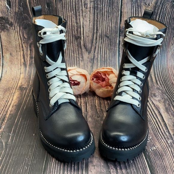 AQ-Jes Black Leather Boots - Picture 2 of 8